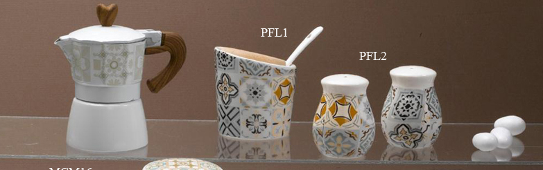 Bomboniera sale e pepe in ceramica fantasia